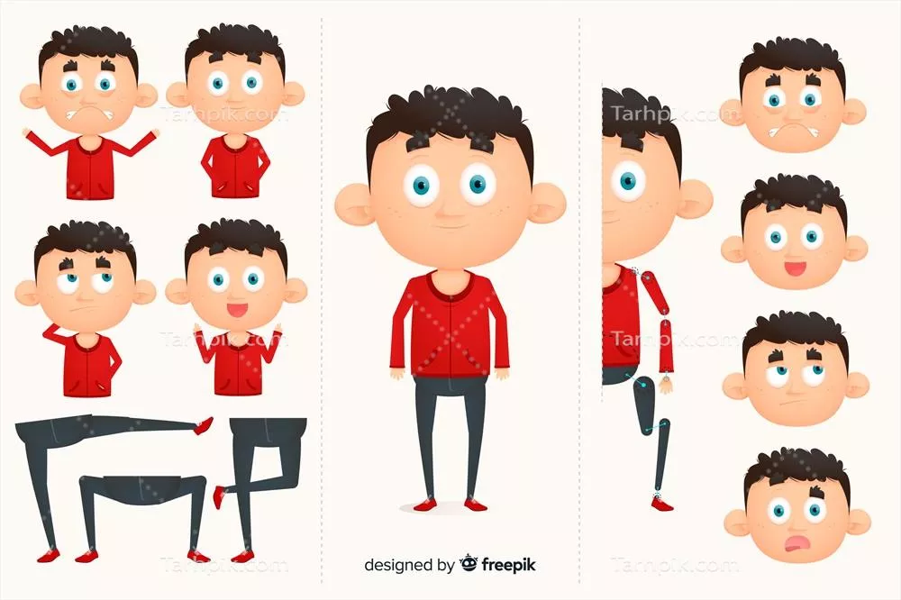 طراحی متحرک شخصیت کارتونی با استفاده از وکتورهای دو بعدی