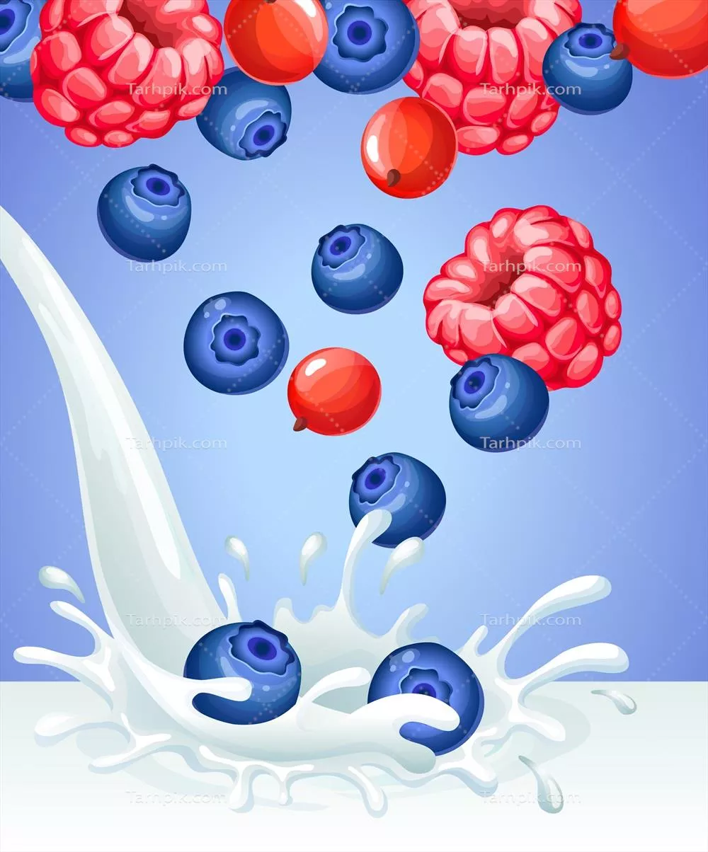 برداشت از طبیعت: محصول لبنی کارتونی با طراحی وکتور