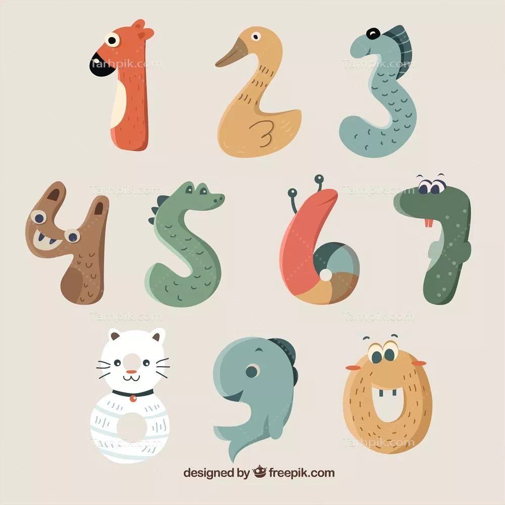 مجموعه انیمیشن های کاراکترهای عددی سه بعدی با طراحی وکتور