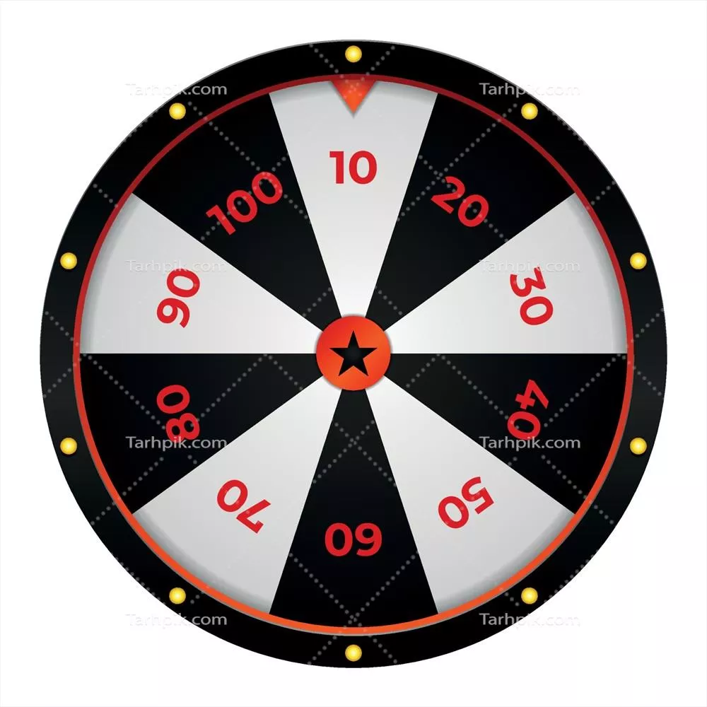 وکتور چرخ شانس در صنعت قمار: قرمز، سفید و سیاه در کازینوها