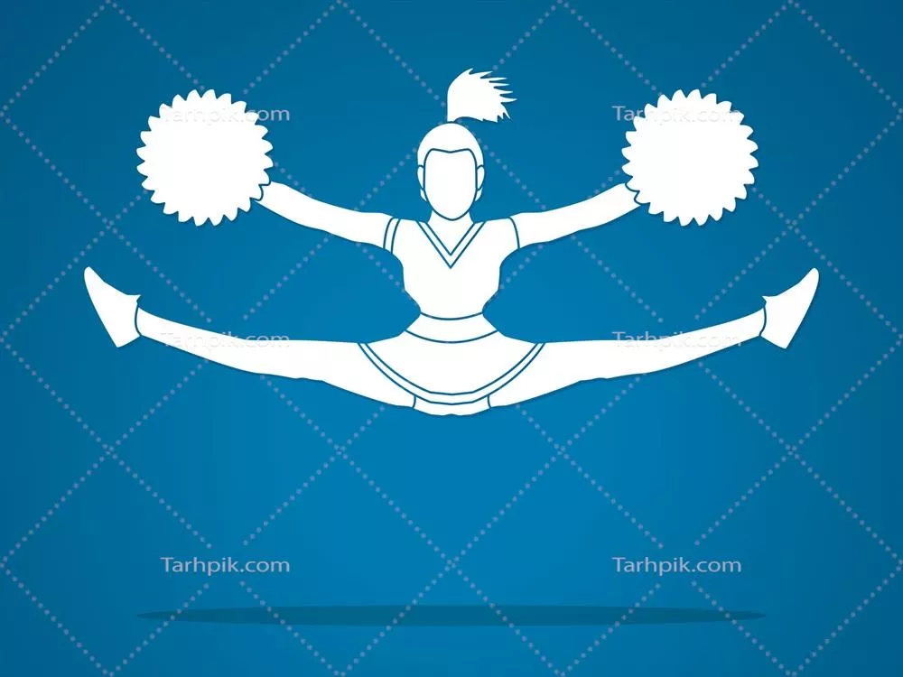 وکتور عملیات پریدن شگفتانگیز یک فوتبالیست زیبا در تمرینات تشویق