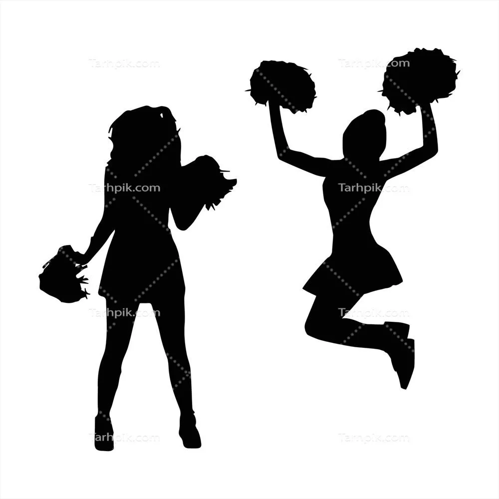وکتور هنر سیلوئت سرودخوانی: زیبایی‌های حرکات و انرژی ورزشی
