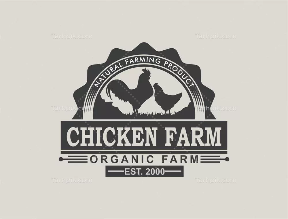 وکتور طراحی لوگوی مزرعه مرغ: مینیمالیستی و ساده برای برندینگ
