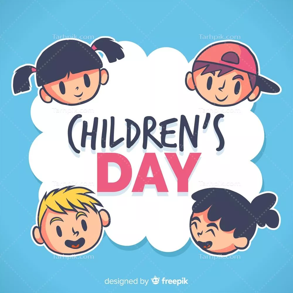 طرح وکتور پسزمینه روز جهانی کودک با رنگهای شاد و جذاب
