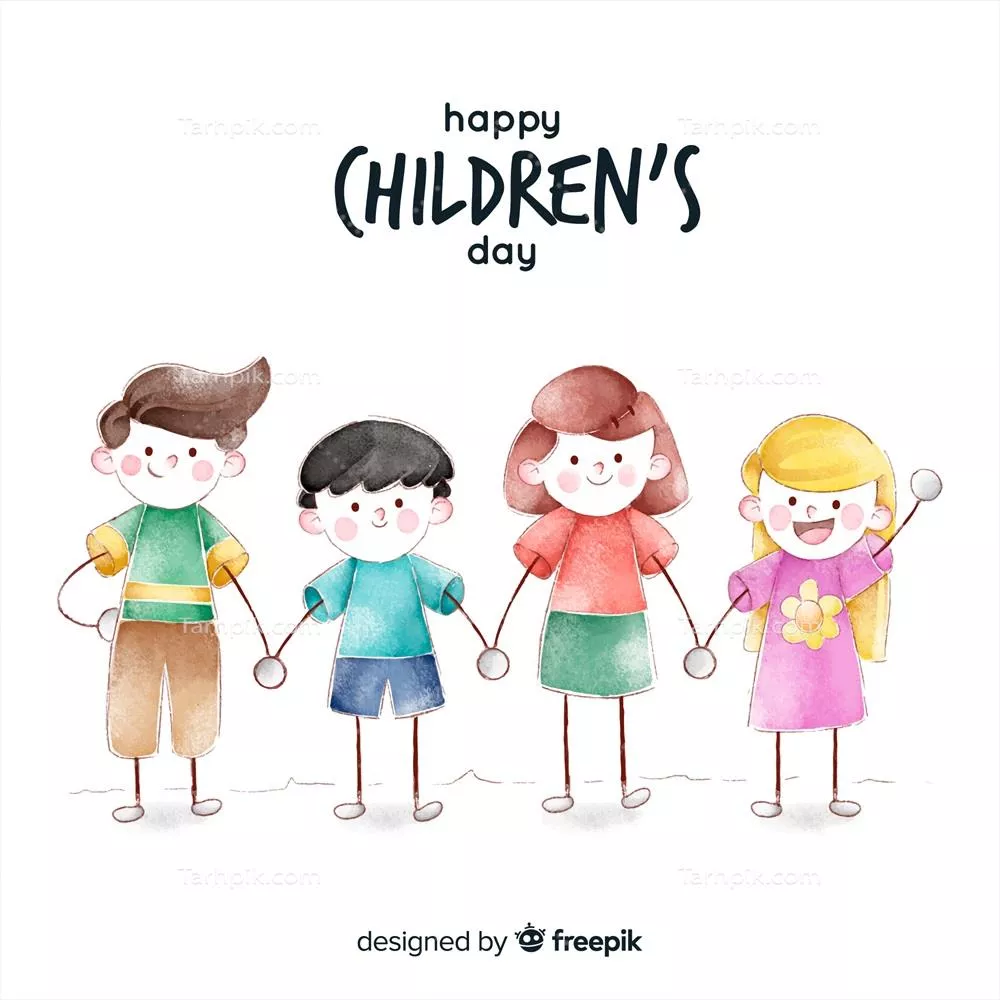 وکتور تصویرسازی آبرنگی روز کودک: مفهوم و ایدههای خلاقانه برای جشن گرفتن