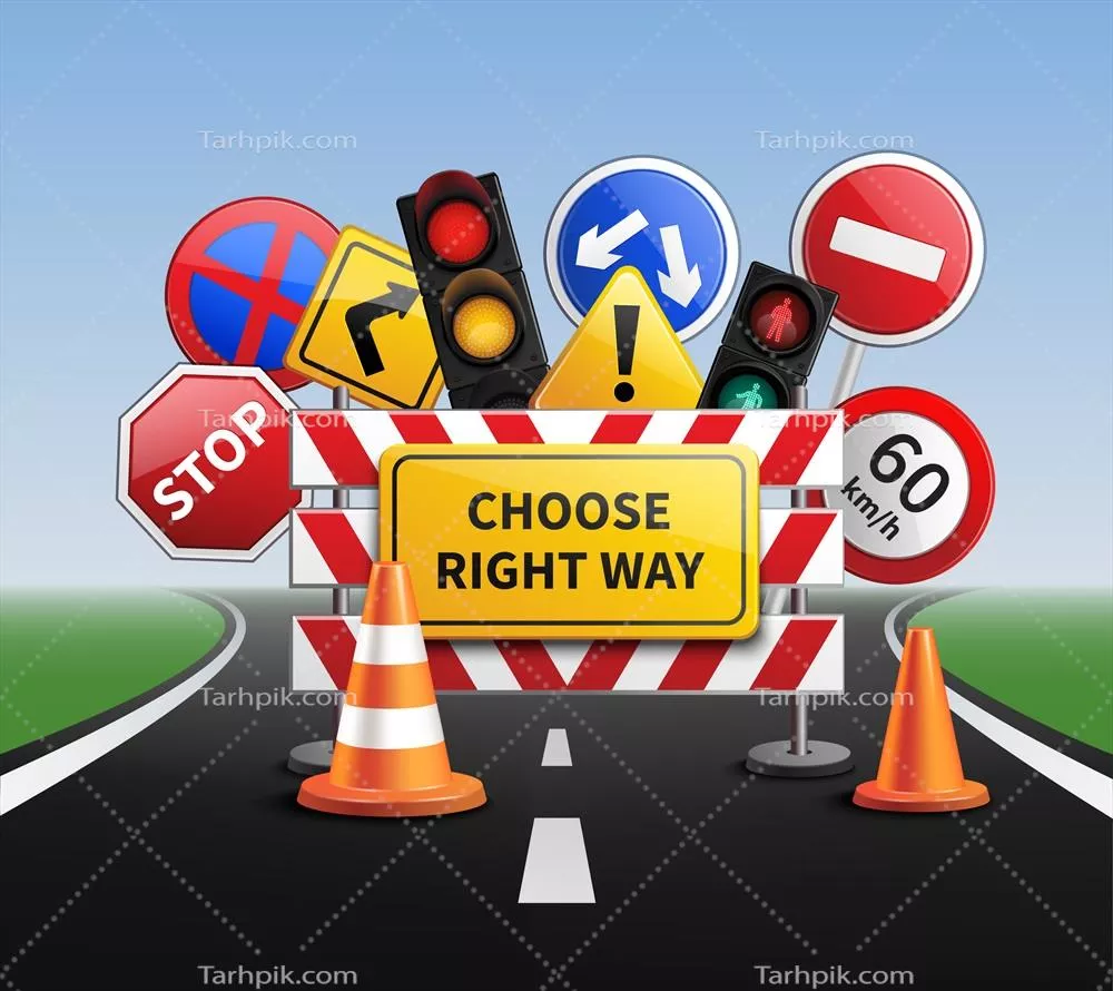 انتخاب مسیر صحیح: مفهوم واقعگرایانه با طراحی وکتور