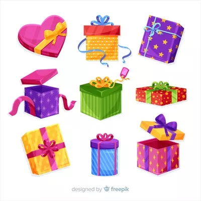مجموعه وکتور هدایا و تزئینات کریسمس برای فصل تعطیلات