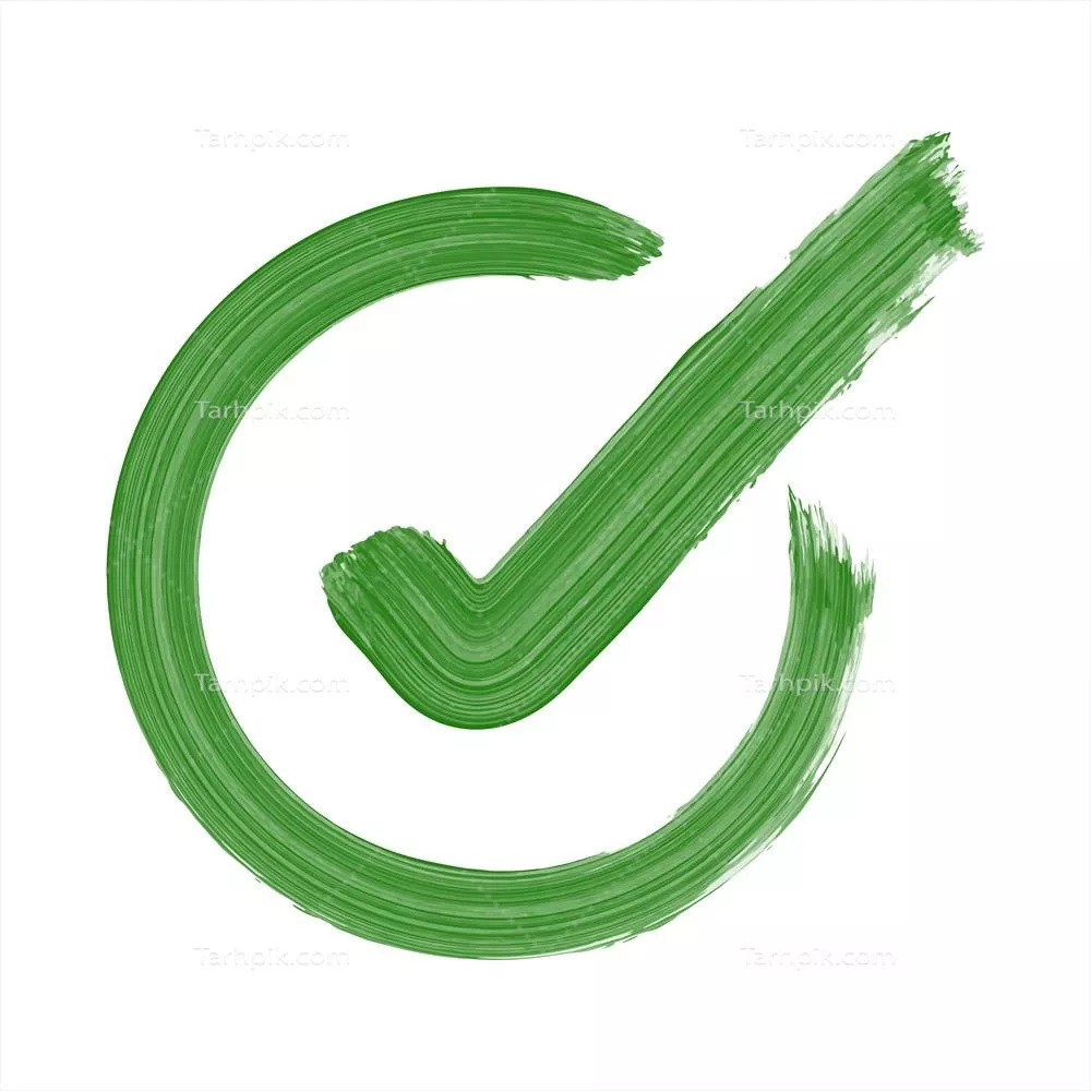 قلم مو با علامت تیک دایره‌ای: طراحی و هنر وکتور