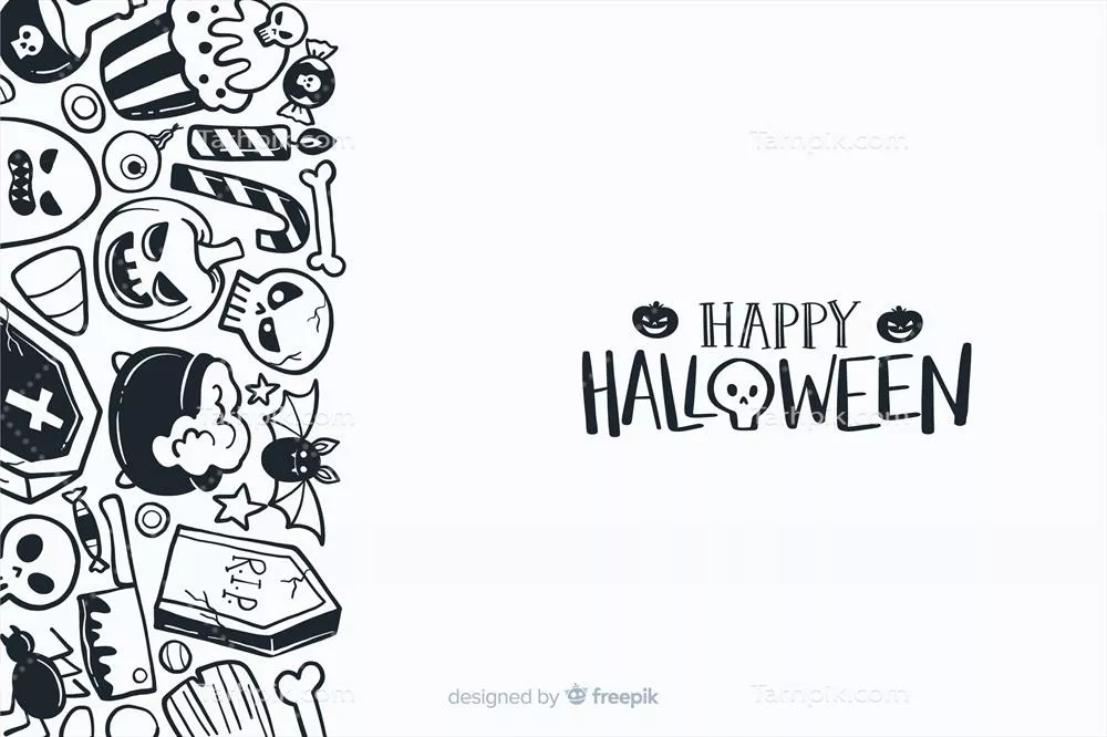 وکتور پسزمینه کلاسیک طراحی شده بهدست با تم هالووین