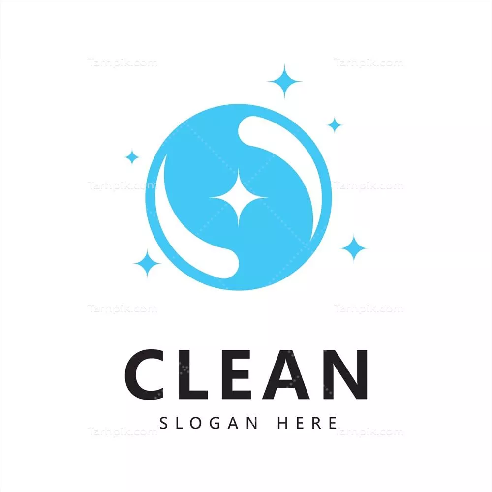 وکتور شرکت خدمات نظافتی با نمادهای خلاق و شستشو در صنعت تمیزکاری