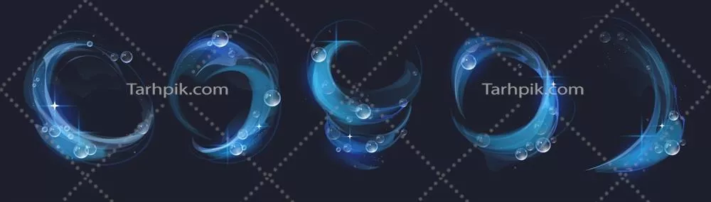 وکتور شوینده با اثر تمیزکننده و چرخش همراه با حبابهای صابون