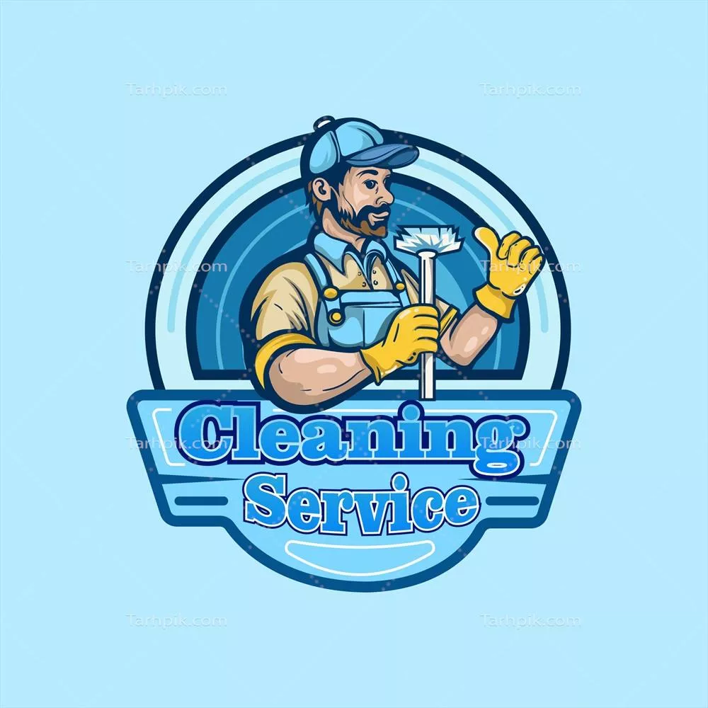 وکتور کارکنان خدمات نظافت با لبخند بر روی پسزمینه سفید