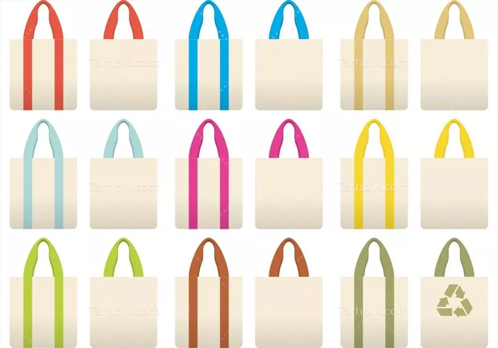 وکتور کیسههای پارچهای؛ راهحلی زیستمحیطی برای جایگزینی کیسههای پلاستیکی