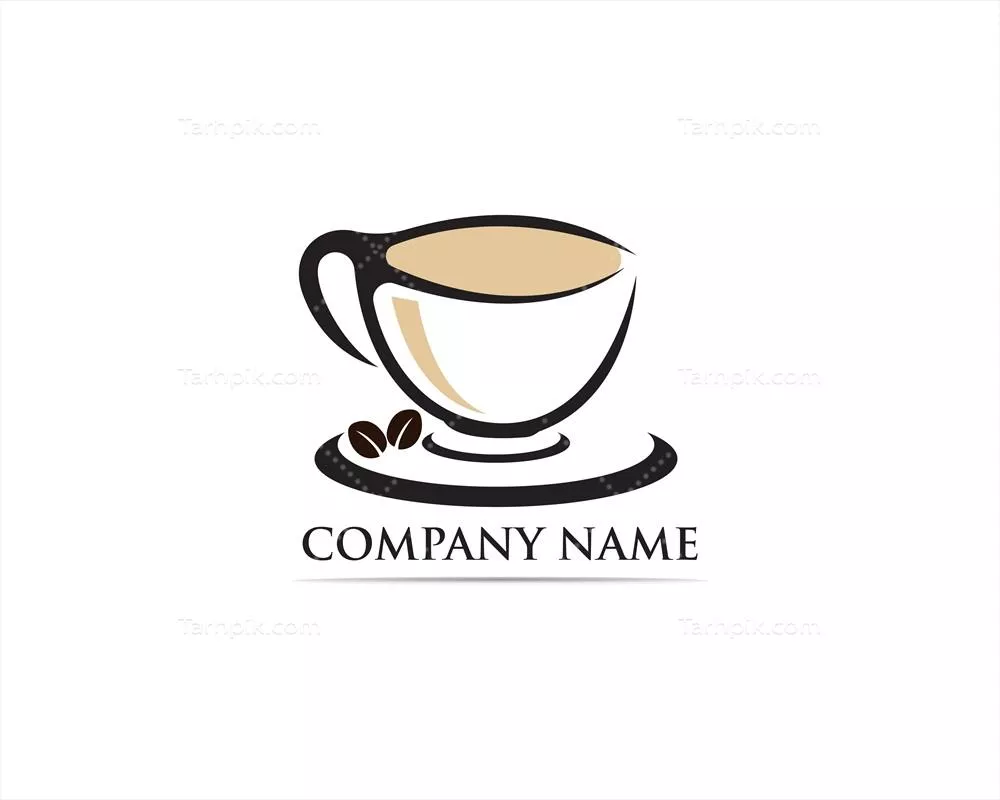 طراحی لوگوی قالب فنجان قهوه با کیفیت و مدرن به صورت وکتور