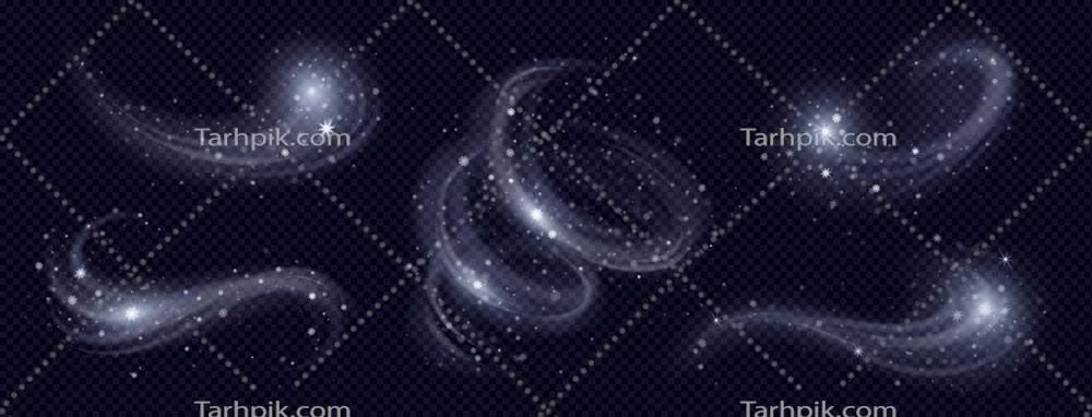 وکتور اثر نور سرد در زمستان با چرخش، درخشش و خطوط درخشان