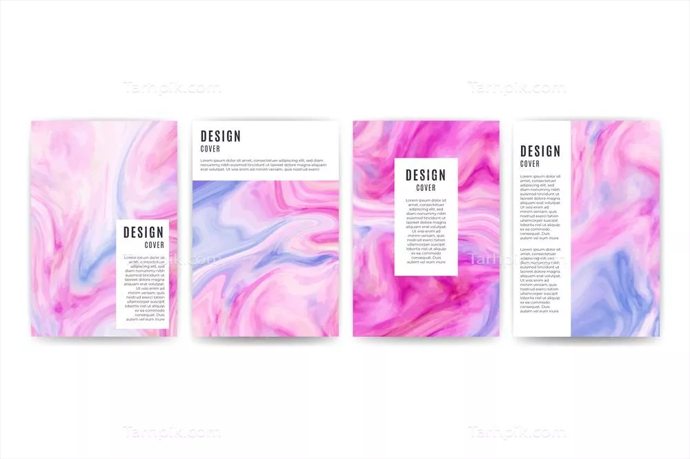 مجموعه ای از طرح های کاور رنگارنگ و متنوع به صورت وکتور برای طراحی های خلاقانه