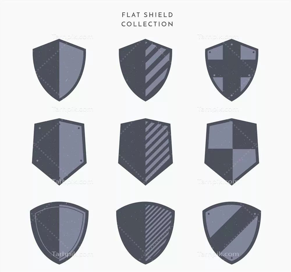 مجموعه سپرهای هربالیک با کیفیت بالا و فرمت وکتور برای طراحی گرافیکی