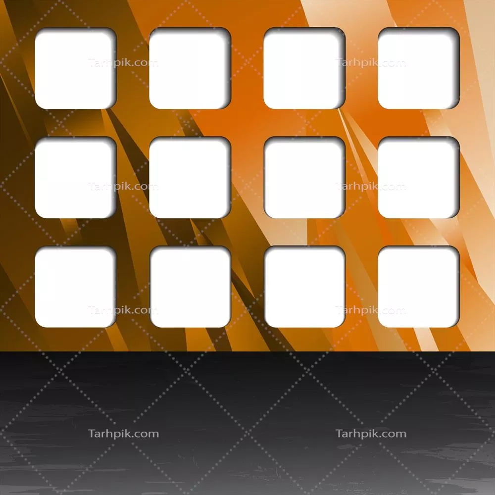 وکتور مجموعه‌ای از قاب‌های مربع شکل با طراحی‌های متنوع و جذاب