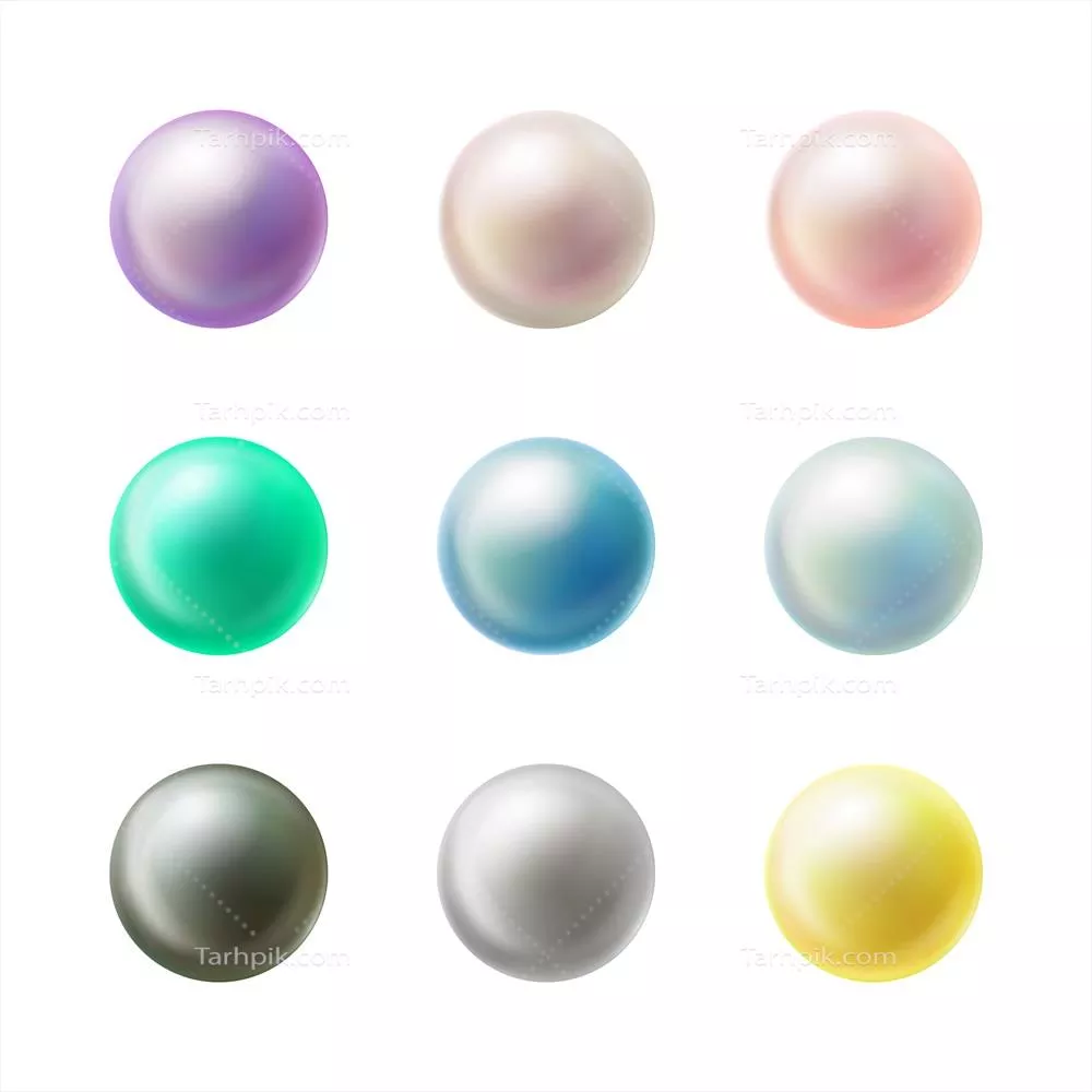 وکتور دکمه های گرد رنگارنگ و واقعی با طراحی برداری زیبا و جذاب