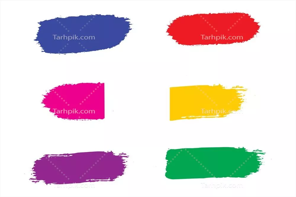 وکتور تکنیکهای هنری با ضربات رنگی و اثرات کثیف بر روی بوم