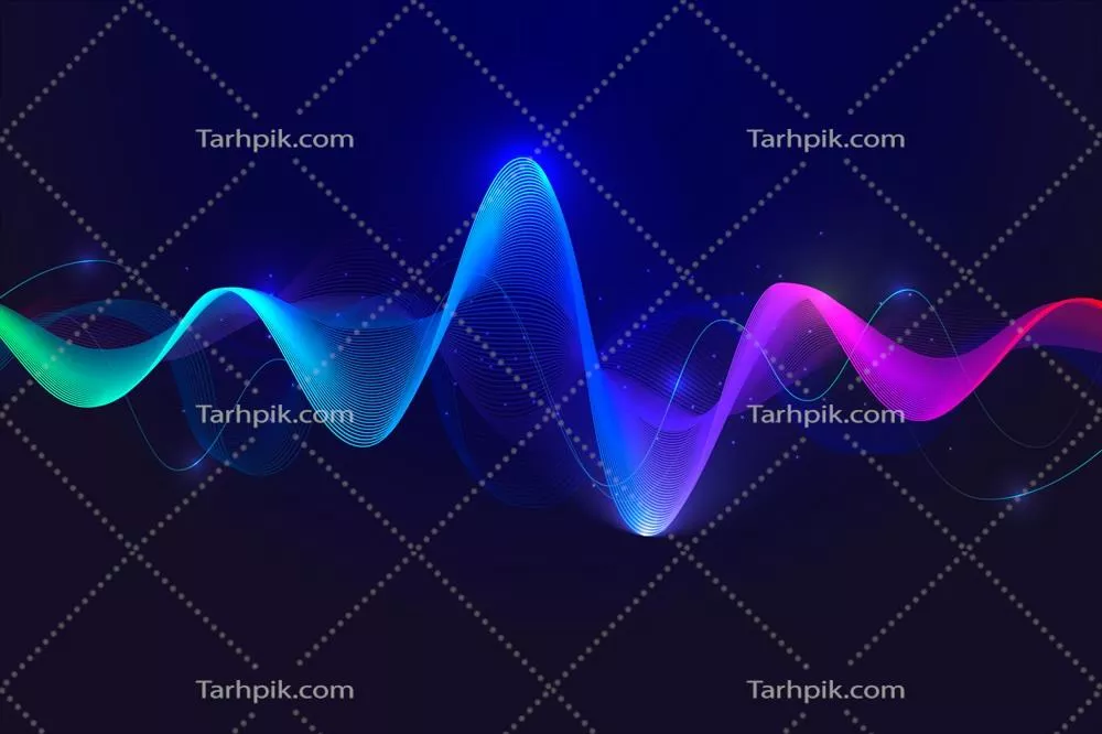 پسزمینه وکتور موج تعادلی رنگارنگ با طراحی مدرن و جذاب