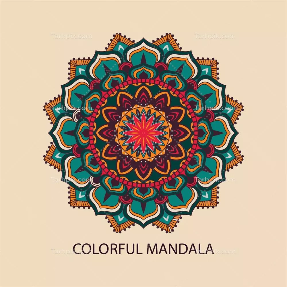 وکتور هنر ماندالا رنگارنگ: زیبایی و آرامش در دنیای طراحی های مدرن