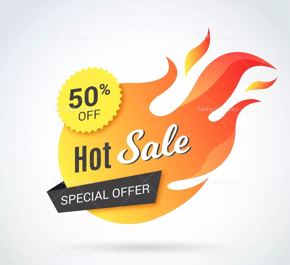 بنر فروش اریگامی رنگارنگ با طرح وکتور زیبا