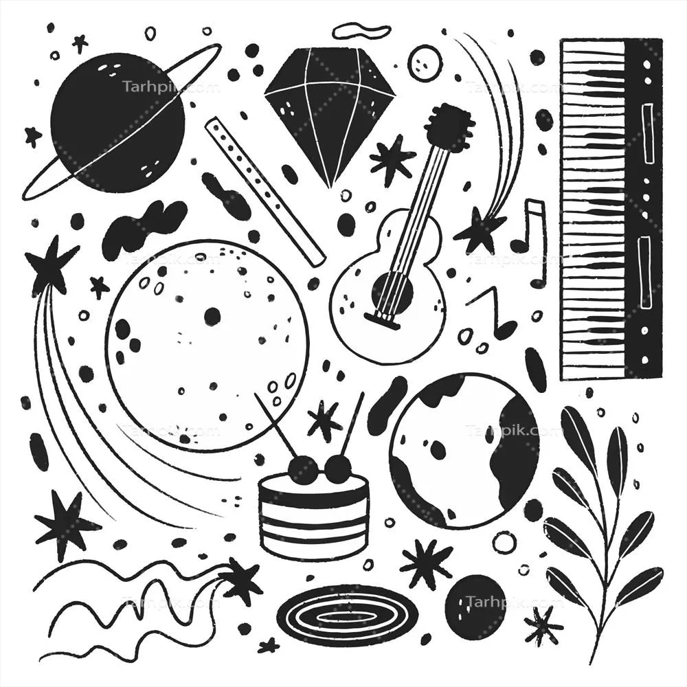 تصاویر بدون رنگ با طراحی فلت و وکتور مناسب برای پروژه‌های مدرن