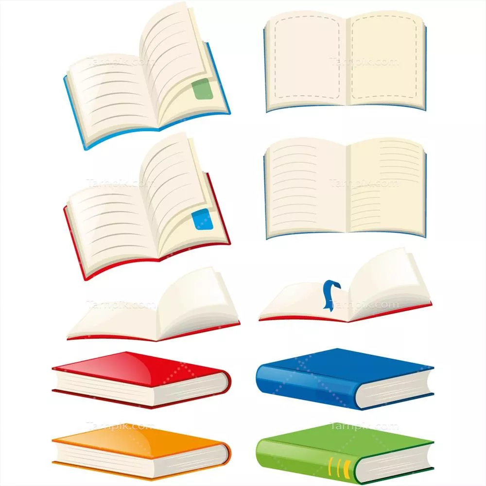 مجموعه کتابهای رنگی با طراحی وکتور برای آشنایی با هنرهای تجسمی