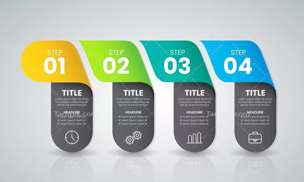 ترکیب رنگی و مراحل مفهومی در طراحی اینفوگرافیک وکتور