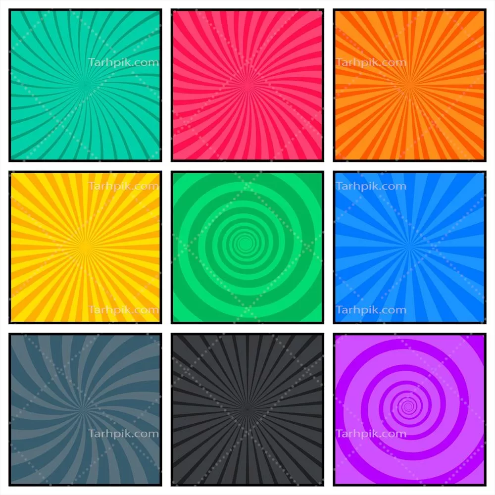 وکتور الگوی صفحه خالی کتاب کامیک با سبک‌های مختلف و الگوهای متنوع