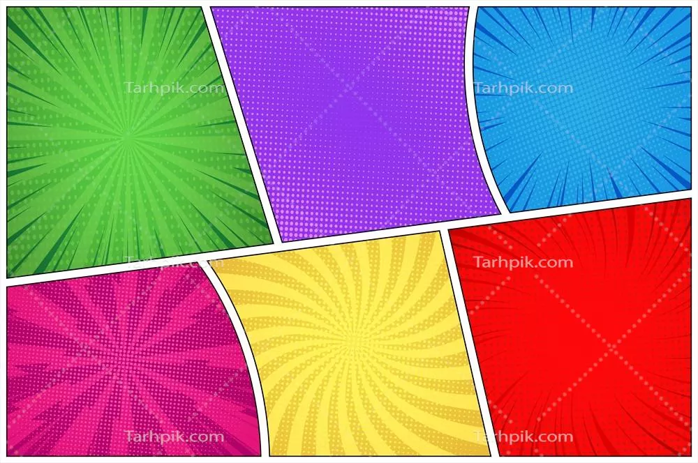 پسزمینه رنگارنگ صفحه کتب مصور با وکتورهای جذاب و خلاقانه