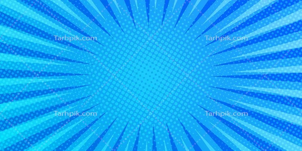 وکتور بک گراند زوم از کمیک با افکت هاف تون و طرح خورشیدی