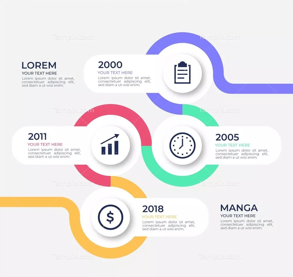 وکتور مفاهیم تصویری برای نقاط عطف شرکتها و توسعه کسبوکار