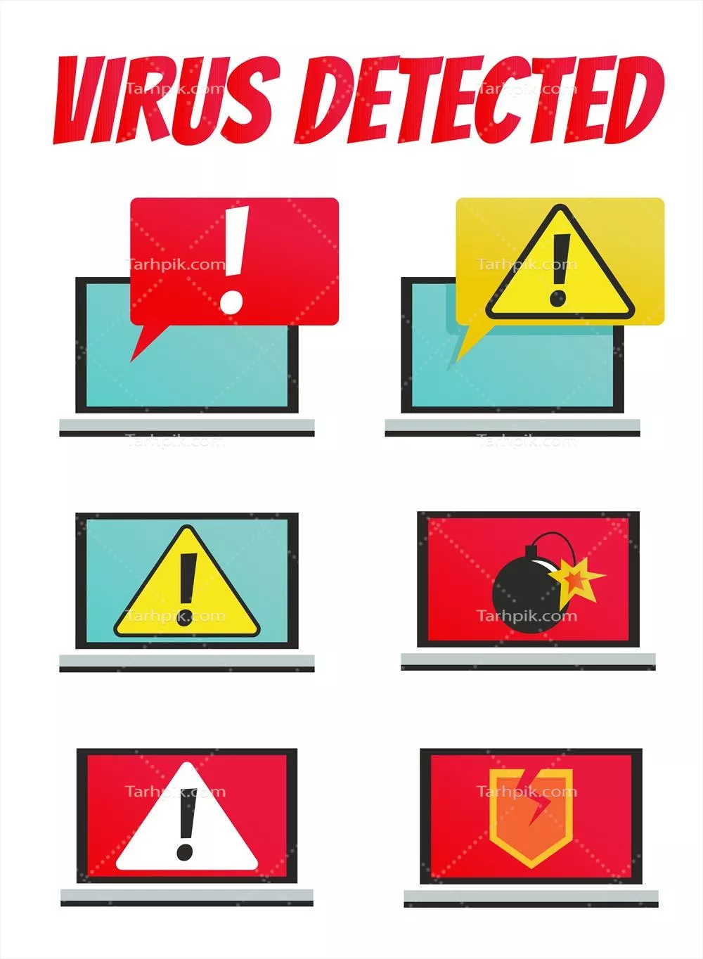 وکتور لپ تاپ آلوده به ویروس: تهدیدات سایبری و راهکارهای مقابله