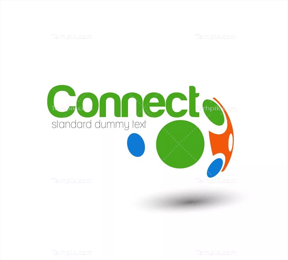 الگوی لوگو وکتور برای اتصال و ارتباطات مدرن