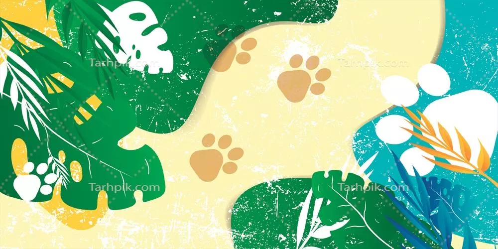 وکتور پس زمینه خنک تابستانی با طبیعت و دانههای شن پاشیده شده