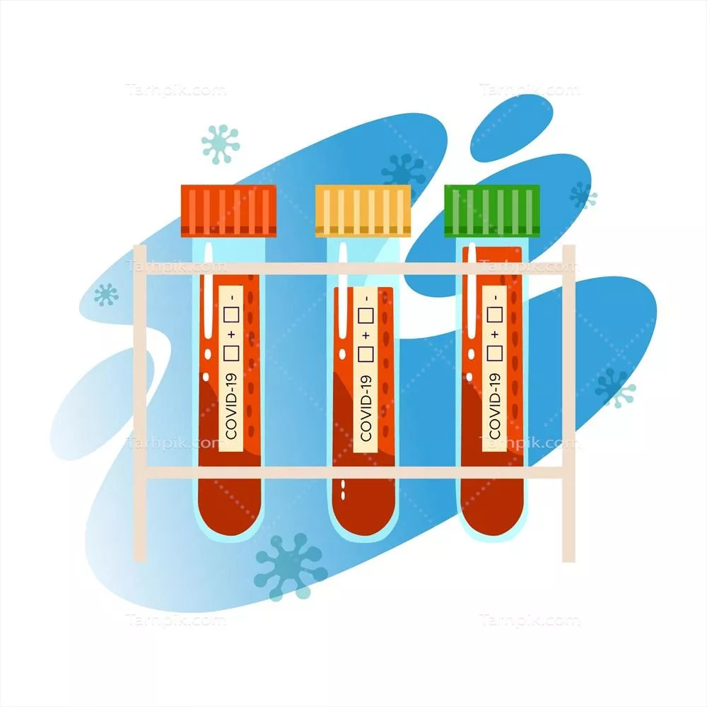 وکتور تصویر برداری و مفاهیم تست خون برای کرونا ویروس