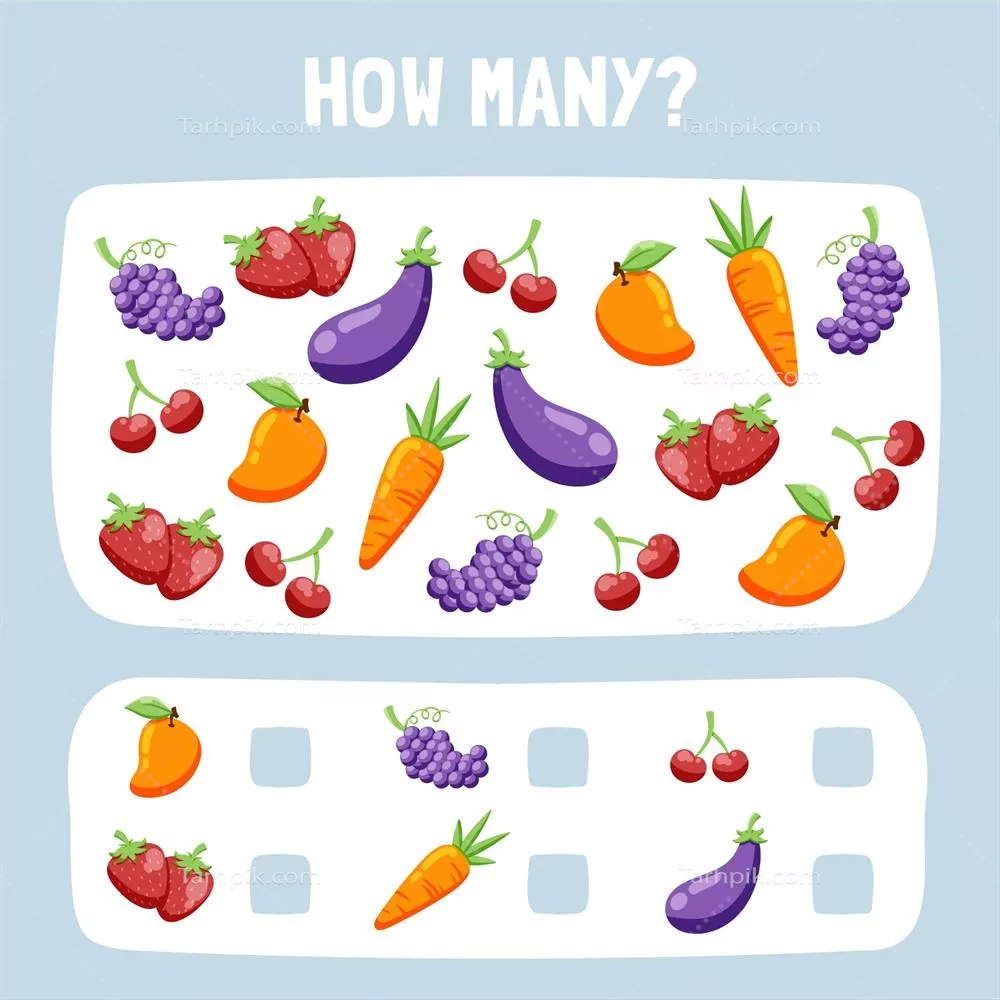 الگوی بازی شمارهگذاری با طراحی وکتور و قابلیتهای تعاملی