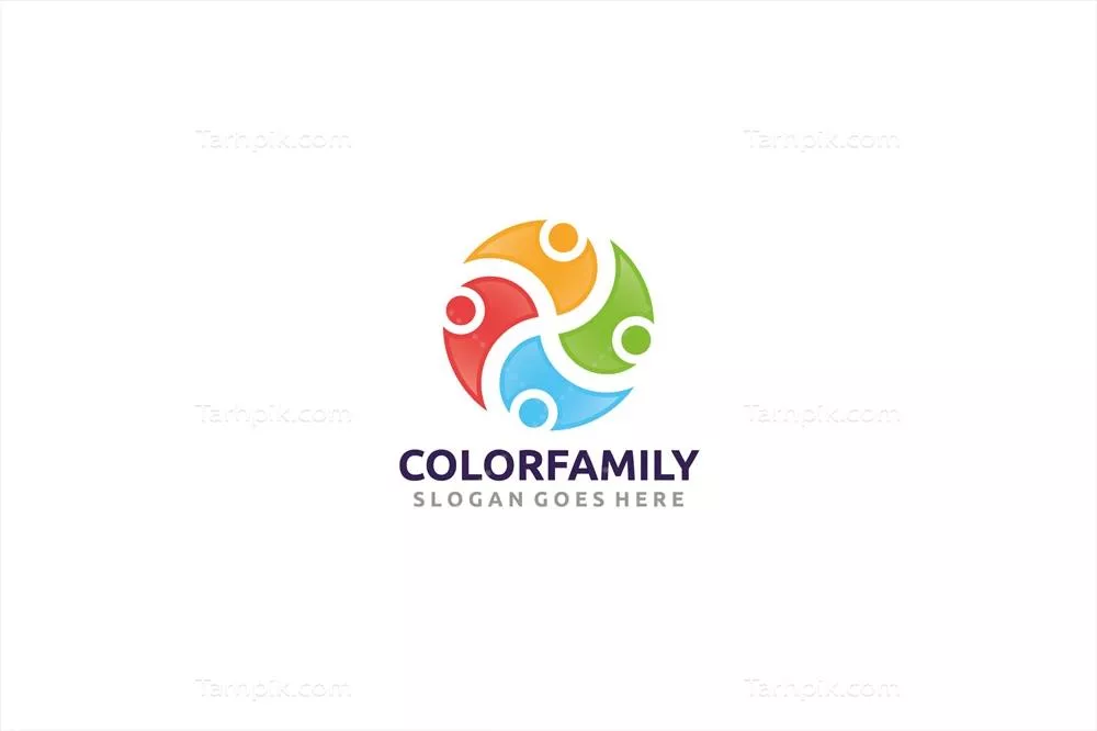 وکتور الگوی لوگوی خلاق و مدرن برای خانواده و جامعه، مناسب برای بسیاری از تمها