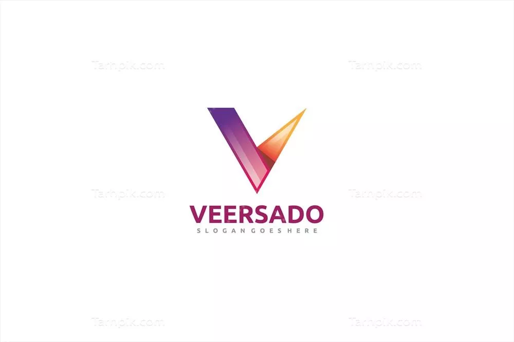 وکتور قالب لوگوی حرف V خلاقانه و مدرن مناسب برای تمهای مختلف