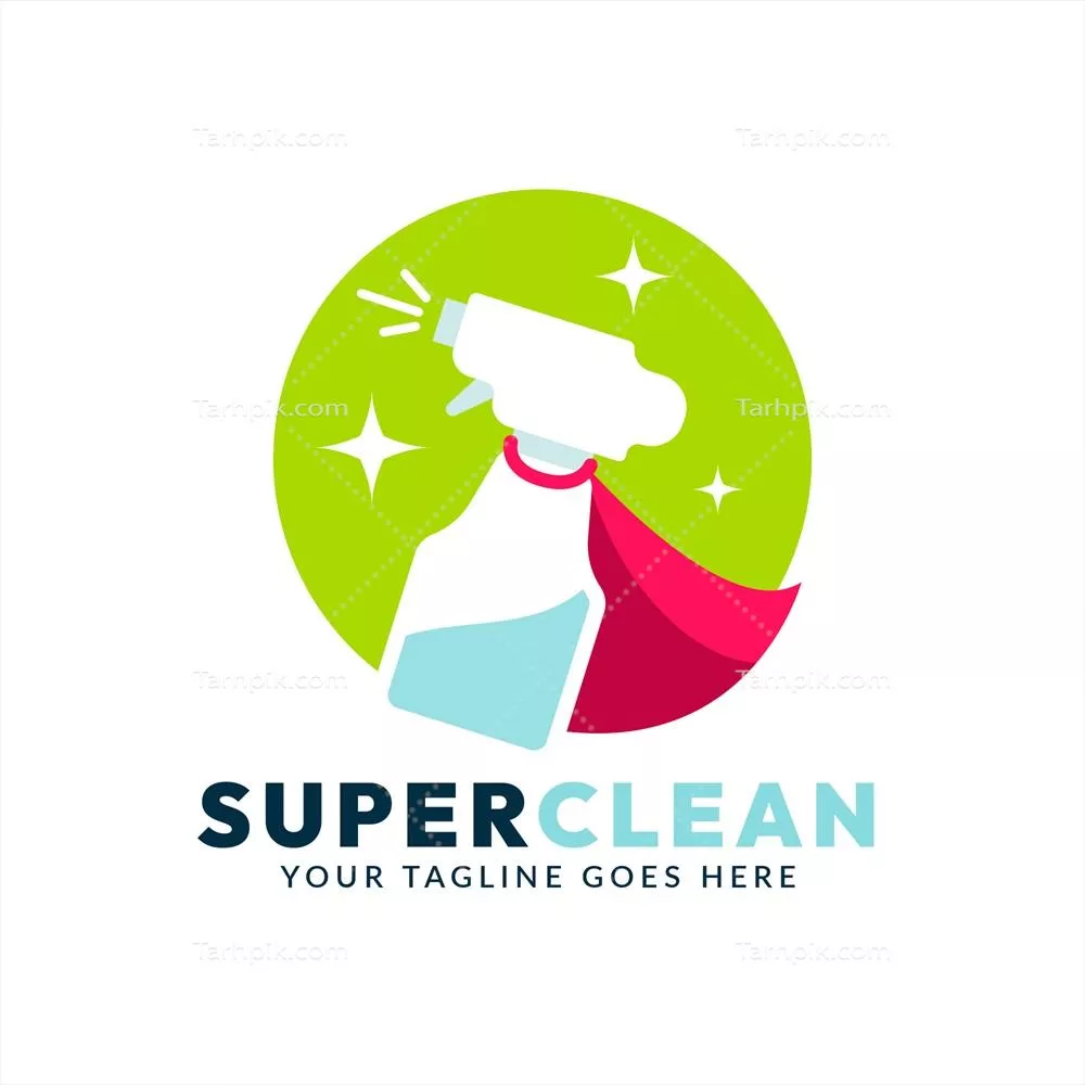 لوگوی خلاقانه خدمات نظافت به صورت وکتور برای جذب مشتریان