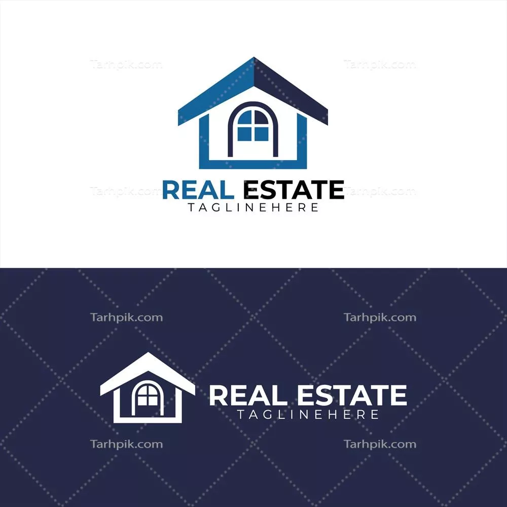 وکتور طراحی لوگوی مینمالیستی خلاقانه برای شرکت املاک و مستغلات