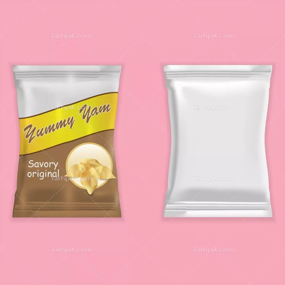 وکتور بسته بندی تنقلات ترد و خوشمزه برای مصرف آسان و راحت