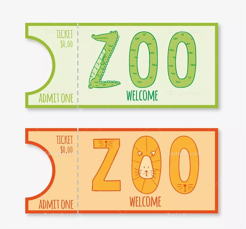 وکتور ترکیب جالب کروکودیل و شیر در موزه‌های حیوانات زنده