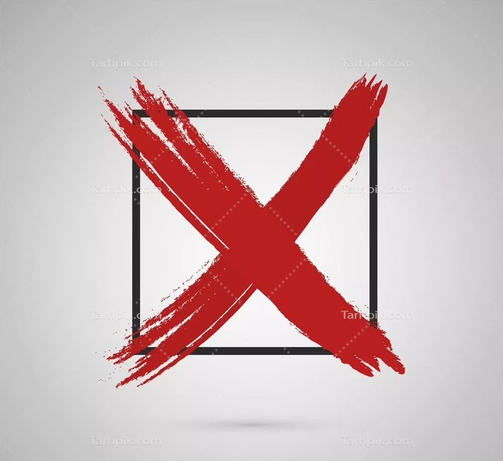 وکتور آیکن ضربدر با طراحی منحصر به فرد و ساده