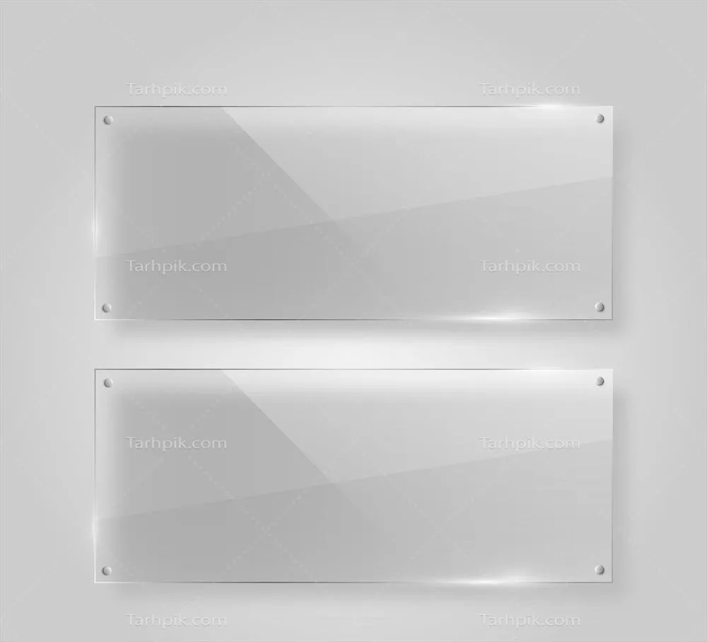 کتابخانه وکتور فریمهای شفاف بلوری با طراحیهای منحصر به فرد