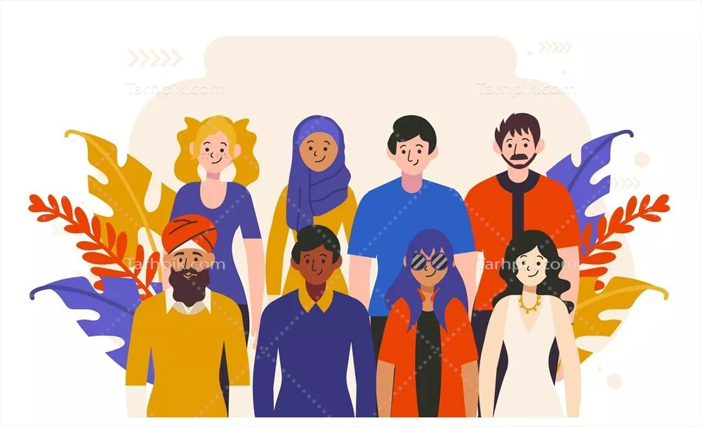 وکتور تنوع فرهنگی در طراحی و گرافیک: تأثیرات و الگوهای جهانی