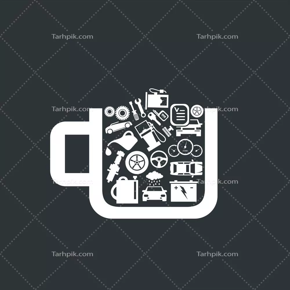 تصویر وکتوری از حمل و نقل با لیوان پر شده