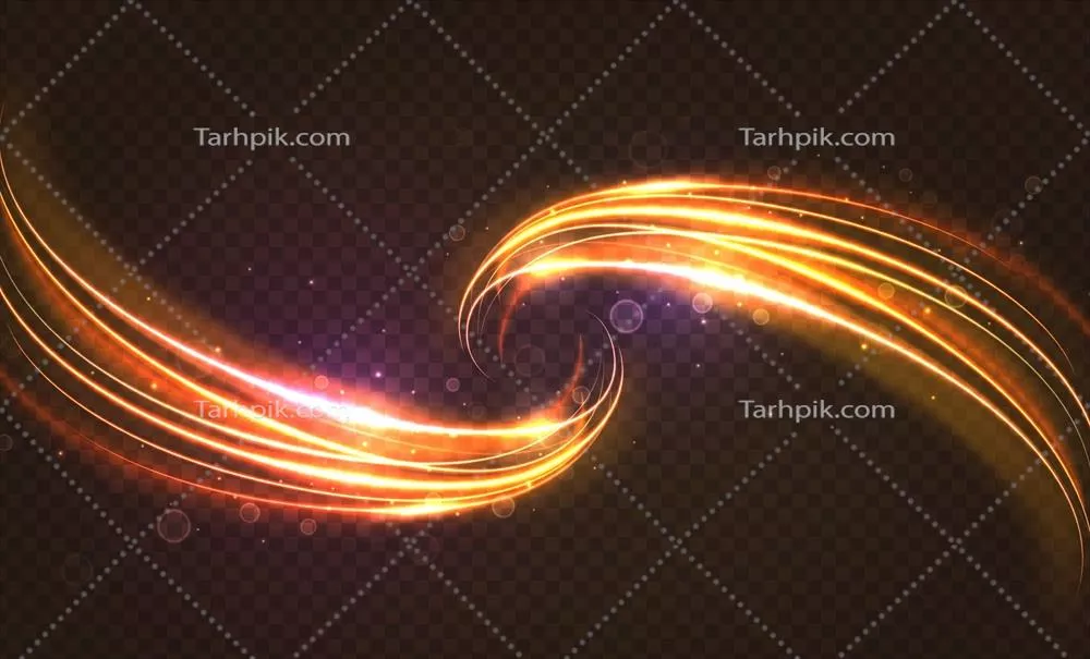 اثر نور منحنی با سبک واقعگرایانه در طراحی وکتور